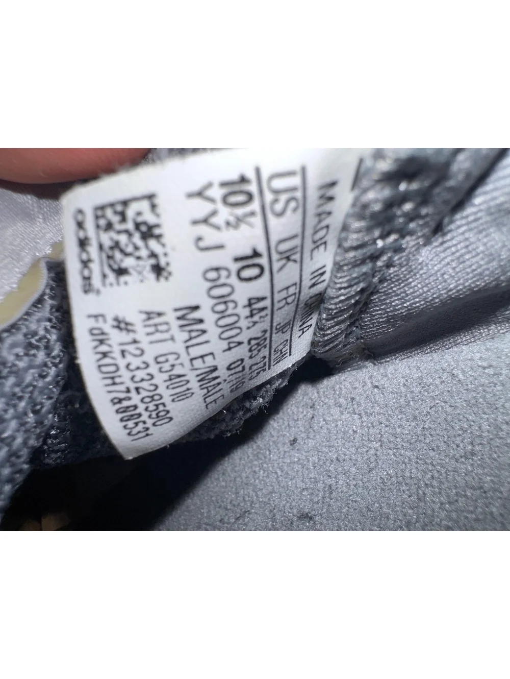 Men’s Adidas Ultraboost 20 Grey/White Shoes size 10.5